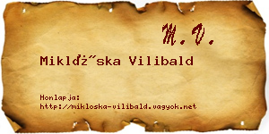 Miklóska Vilibald névjegykártya